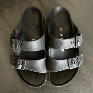Birkenstock Rubber Black Arizona Sandals